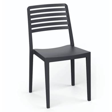 Clima Hosteleria- Silla Terraza Polipropileno color Negro ROW 1 NEG