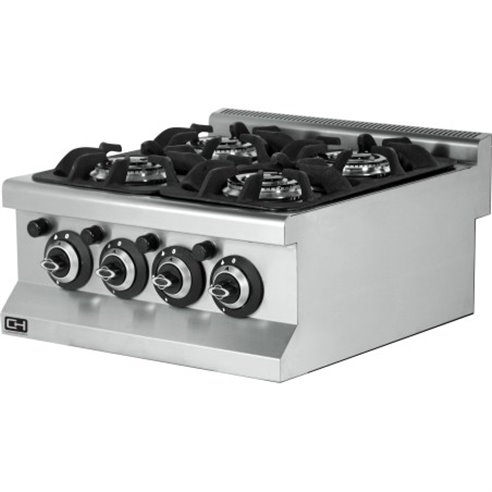 Fogão a gás de mesa 4 queimadores 4x3,6 kW 600x635x285h mm EMP6KG020 Line 600 Istanbul