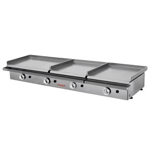 Plancha gas triple placa 2 de 40 y 1 de 60 acero rectificado de 8 mm
