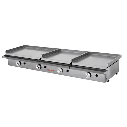 Plancha gas triple placa 2 de 40 y 1 de 60 acero rectificado de 8 mm