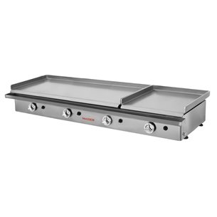 Plancha gas 100+40 acero rectificado de 8 mm