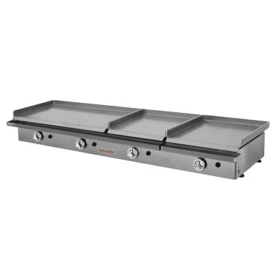 Plancha gas triple placa 2 de 40 y 1 de 80 acero rectificado de 8 mm