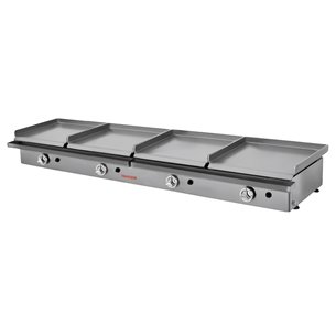 Plancha gas cuádruple placa 40x4 acero rectificado de 8 mm