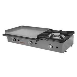 Plancha a gas 60 acero rectificado de 8 mm con fogón