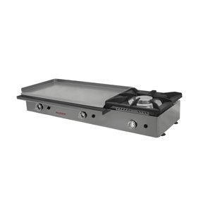 Plancha a gas 80 acero rectificado de 8 mm con fogón