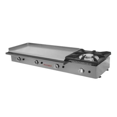 Plancha a gas 100 acero rectificado de 8 mm con fogón