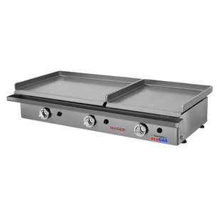 Plancha ecogas 60+40 acero rectificado de 8 mm 3 VÁLVULAS