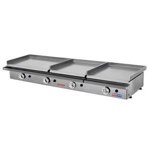 Plancha ecogas triple placa 60+40+40 acero rectificado de 8 mm