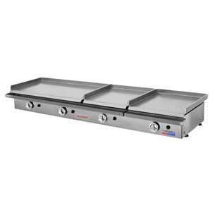 Plancha ecogas triple placa 80+40+40 acero rectificado de 8 mm