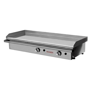Plancha gas 100 cromo duro 15 mm con 2 válvulas