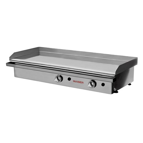 Plancha gas 100 cromo duro 15 mm con 2 válvulas
