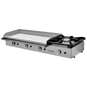 Plancha gas 100 cromo duro 15 mm con fogón