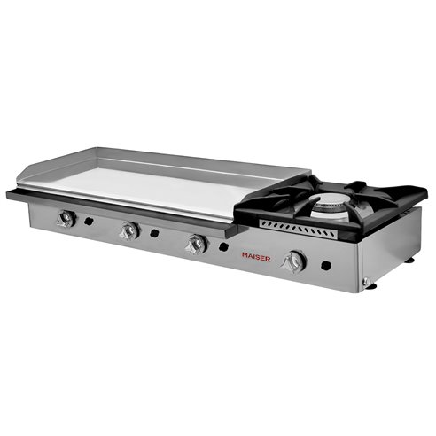 Plancha gas 100 cromo duro 15 mm con fogón