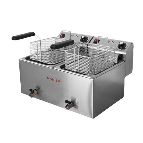 Freidora de 8+8 litros Grifo 4,5+4,5 Kw MAXI ECO CON CONTACTOR