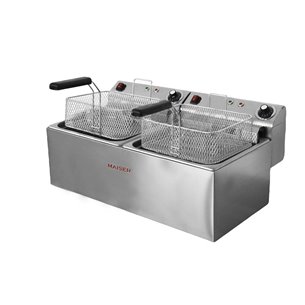 Freidora de 10+10 litros 6+6 Kw MAXI ECO CON CONTACTOR