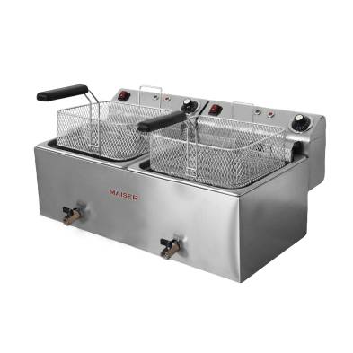 Freidora de 10+10 litros Grifo 5,5+5,5 Kw MAXI ECO CON CONTACTOR