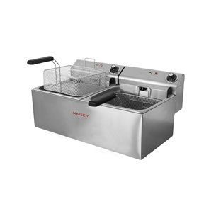 Freidora de 10+10 litros 7,5+7,5 Kw/400V-3+N TRIFÁSICA CON CONTACTOR