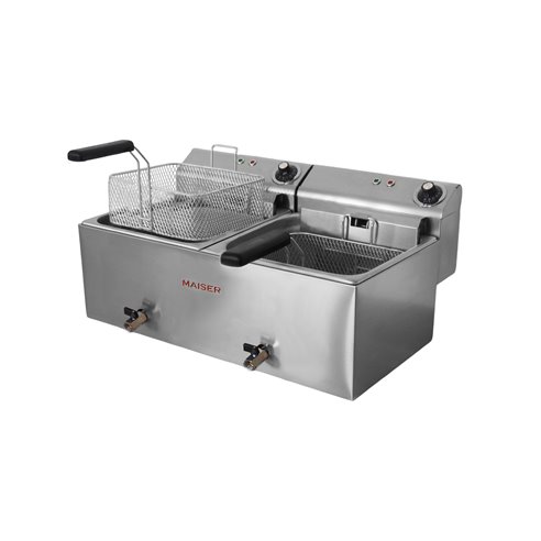 Freidora de 10+10 litros Grifo 7,5+7,5 Kw/400V-3+N TRIFÁSICA CON CONTACTOR