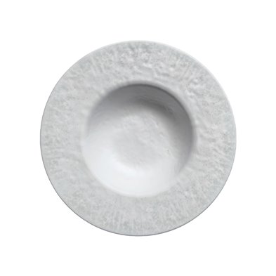 Plato redondo c/ala ancha de Melamina 23,2 cm x 5 cm alto ADRIER Bruma Azul