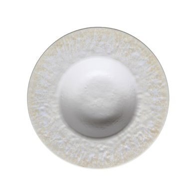 Plato redondo c/ala ancha de Melamina 23,2 cm x 5 cm alto ADRIER Ginger Amarillo