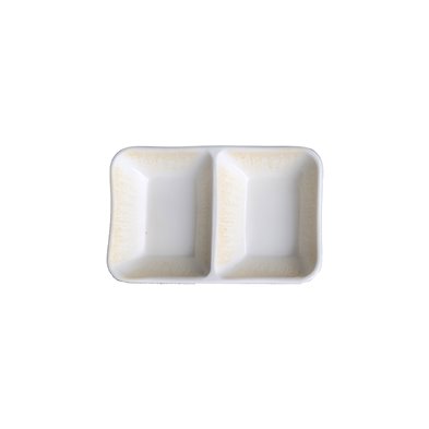 Cuenco rectangular 2 compartimentos de Melamina 13 x 8 cm x 2,5 cm alto ADRIER Ginger Amarillo