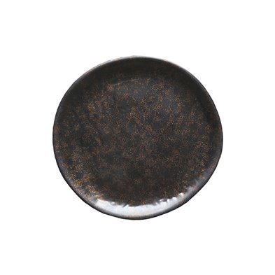 Plato redondo de Melamina 20,2 cm x 2 cm alto ADRIER Orion Negro