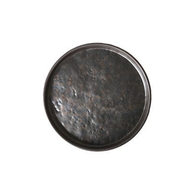 Plato redondo c/borde recto de Melamina 25,4 cm x 2,5 cm alto ADRIER Orion Negro