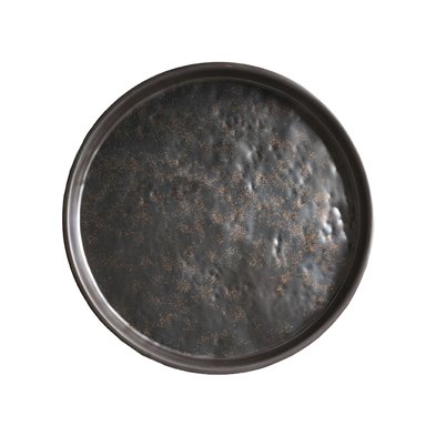 Plato redondo c/borde recto de Melamina 30,5 cm x 2,5 cm alto ADRIER Orion Negro