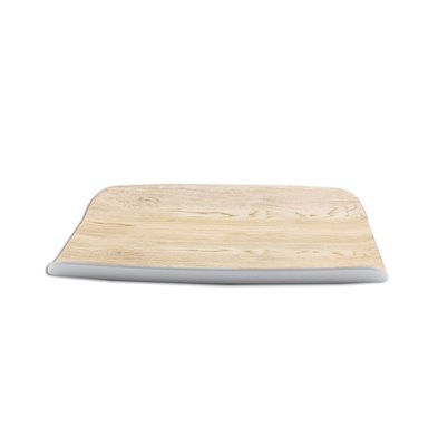 Bandeja rectangular GN 1/2 con bordes elevados de Melamina 32 x 25 x 4 cm ADRIER Kayak Madera/Blanco