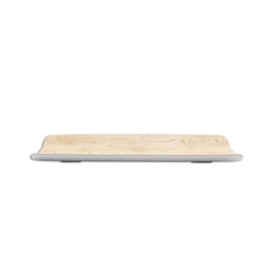Bandeja rectangular GN 1/2 largo con bordes elevados de Melamina 53 x 16 x 4 cm ADRIER Kayak Madera/Blanco