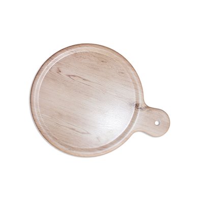 Plato redondo con asa de Melamina 40 cm (incluyendo asa)   ADRIER Kayak Madera/Blanco