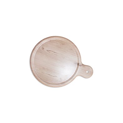 Plato redondo con asa de Melamina 30 cm (incluyendo asa)   ADRIER Kayak Madera/Blanco