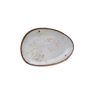 Plato huevo de Melamina 30 x 22 cm  ADRIER Salsa Winter Blanco