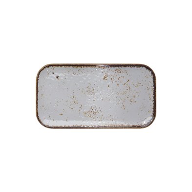 Plato rectangular de Melamina 32,5 x 17,5 cm  ADRIER Salsa Winter Blanco