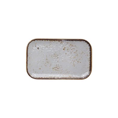 Plato rectangular de Melamina 26,5 x 16,2 cm  ADRIER Salsa Winter Blanco
