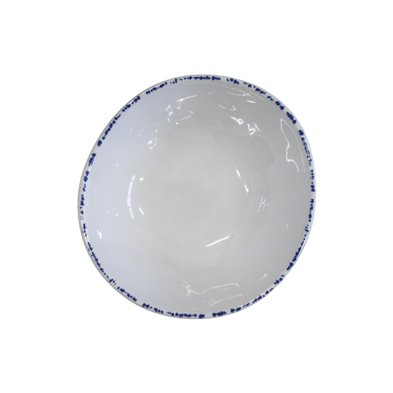 Bol 250 ml de Melamina 17,8 cm Ø x 5 cm alto ADRIER Cobalt Blanco/borde azul
