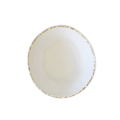 Bol 250 ml de Melamina 17,8 cm Ø x 5 cm alto ADRIER Dune Blanco/borde marron