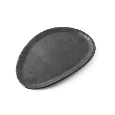 Plaro ovalado pequeño de Melamina 25 x 15 x 1,5 cm ADRIER Terral Negro mate