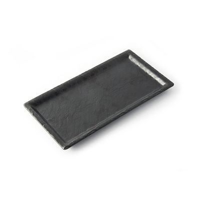 Plato rectangular mediano de Melamina 28 x 14 x 1,6 cm ADRIER Terral Negro mate