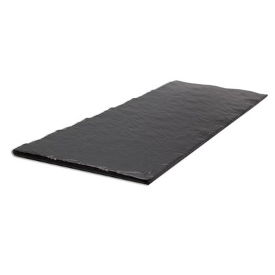 Base rectangular plana de Melamina grande - 40 x 15 x 2 cm ADRIER Terral Negro mate