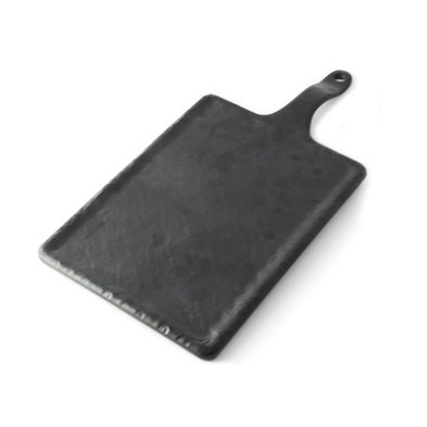 Tabla rectangular pequeña de Melamina 25 x 18 cm + 12 cm asa ADRIER Terral Negro mate