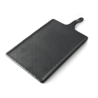 Tabla rectangular grande de Melamina 33 x 22 cm + 12 cm asa ADRIER Terral Negro mate