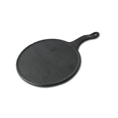 Tabla redonda pequeña de Melamina 20 cm Ø + 10 cm asa ADRIER Terral Negro mate