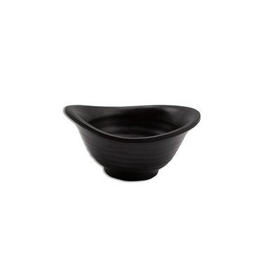 Bol oval de Melamina 11,5 x 9,5 x 5,5 cm  ADRIER Terral Negro mate