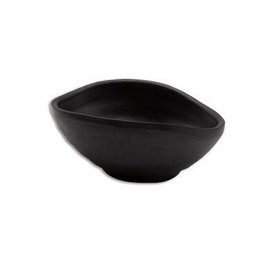 Platillo oval grande de Melamina 9,8 x 8 x 4,5 cm ADRIER Terral Negro mate