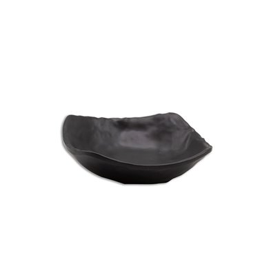 Cuenco mini "Hoja" de Melamina 8,7 cm de Ø x 3 cm de alto ADRIER Terral Negro mate
