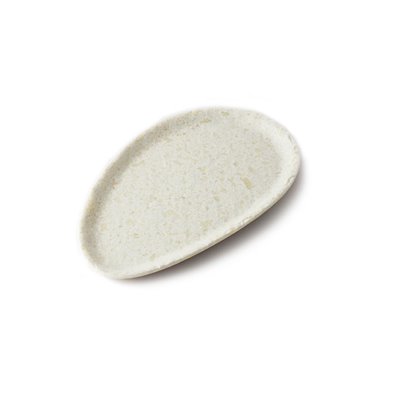 Plaro ovalado pequeño de Melamina 25 x 15 x 1,5 cm ADRIER Terral Blanco mármol