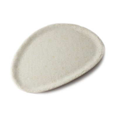 Plaro ovalado grande de Melamina 35 x 25 x 1,5 cm ADRIER Terral Blanco mármol