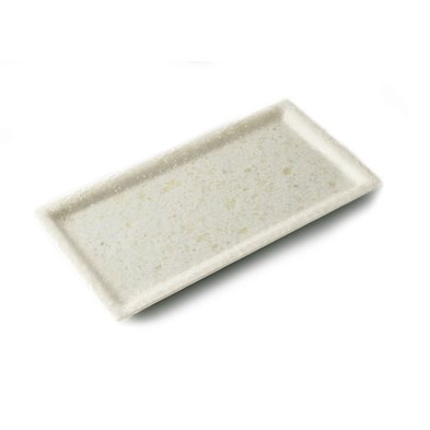 Plato rectangular mediano de Melamina 28 x 14 x 1,6 cm ADRIER Terral Blanco mármol