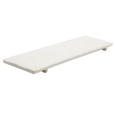 Base rectangular plana de Melamina pequeña - 31 x 10 x 2 cm  ADRIER Terral Blanco mármol